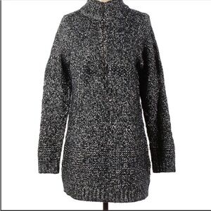 Soft Surroundings sweater dress long sleeves wool blend chunky black knit. Small
